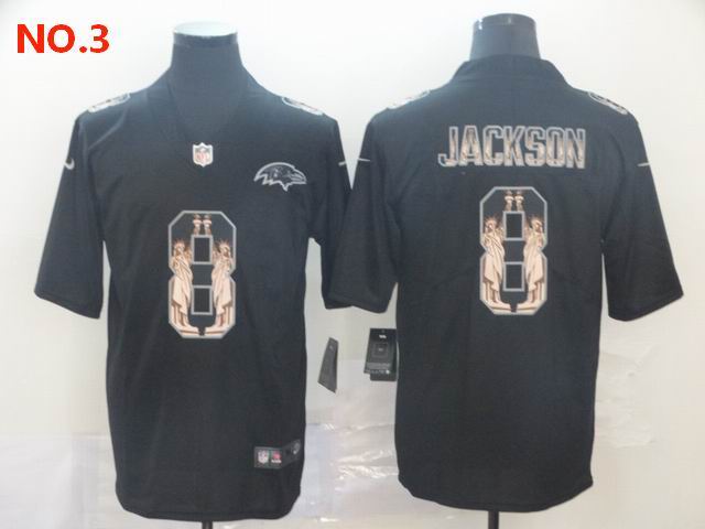 Men's Baltimore Ravens 8 Lamar Jackson Jesey NO.3;